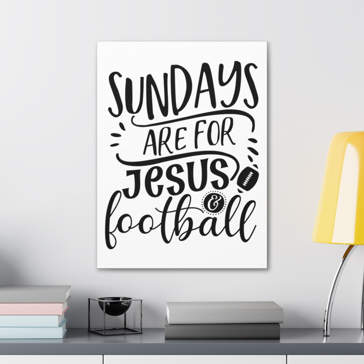 Scripture Walls Jesus And Football 1 Corinthians 16:1-2 Christian Wall Art Print Ready to Hang Unframed-Express Your Love Gifts