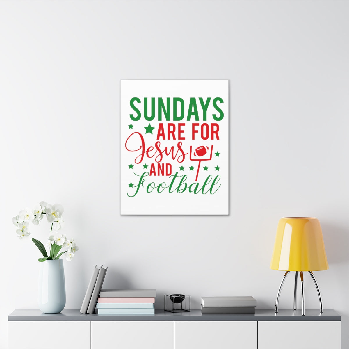 Scripture Walls Jesus And Football Mark 2:27-28 Christian Wall Art Print Ready to Hang Unframed-Express Your Love Gifts