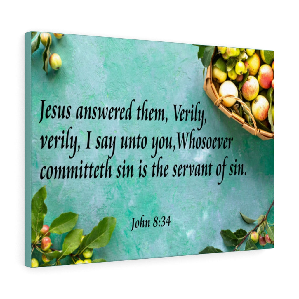 Scripture Walls Jesus Answered Them John 8:34 Wall Art Bible Verse Print Ready to Hang Unframed-Express Your Love Gifts
