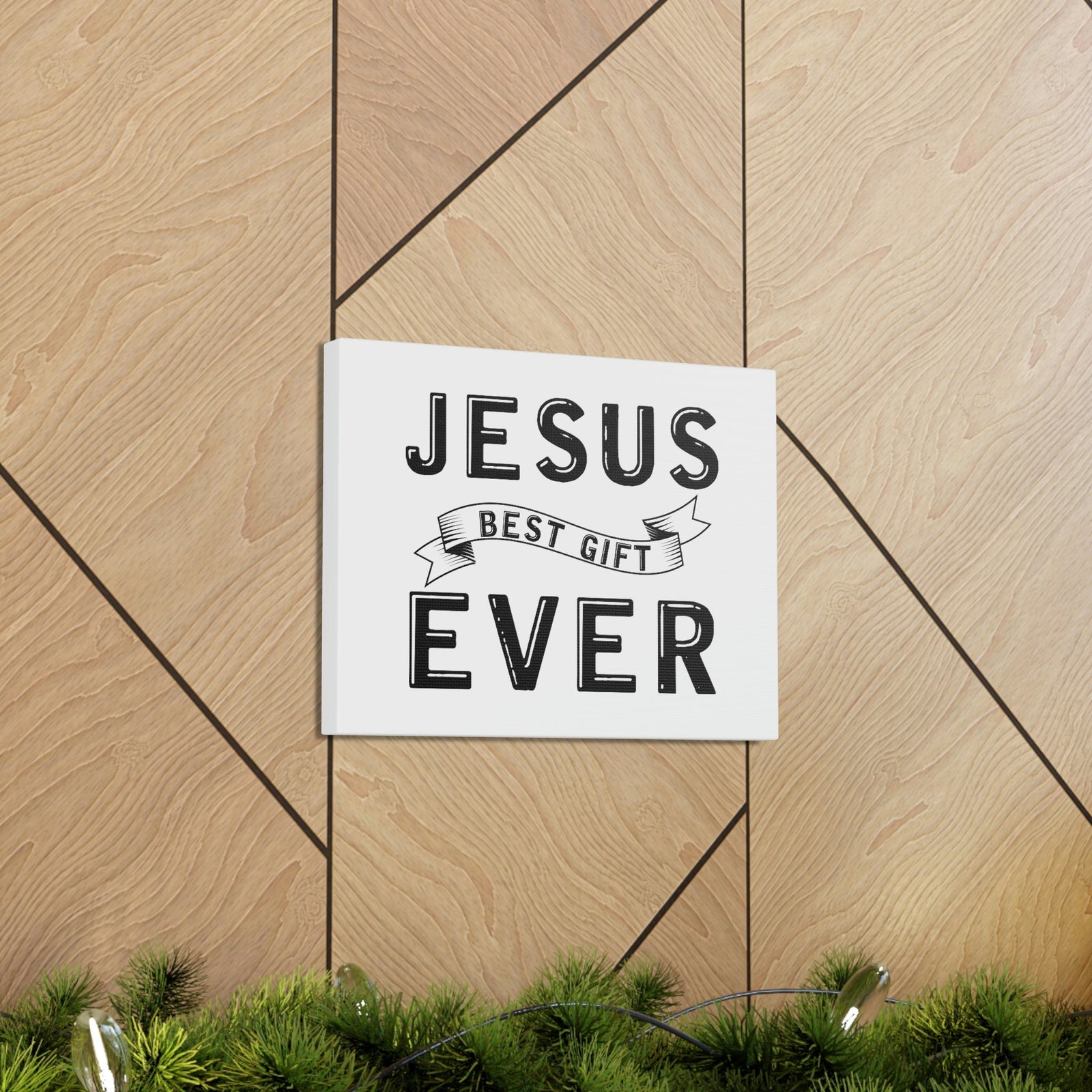 Scripture Walls Jesus Best Gift Ever Ephesians 2:8 Ribbon Banner Christian Wall Art Bible Verse Print Ready to Hang Unframed-Express Your Love Gifts