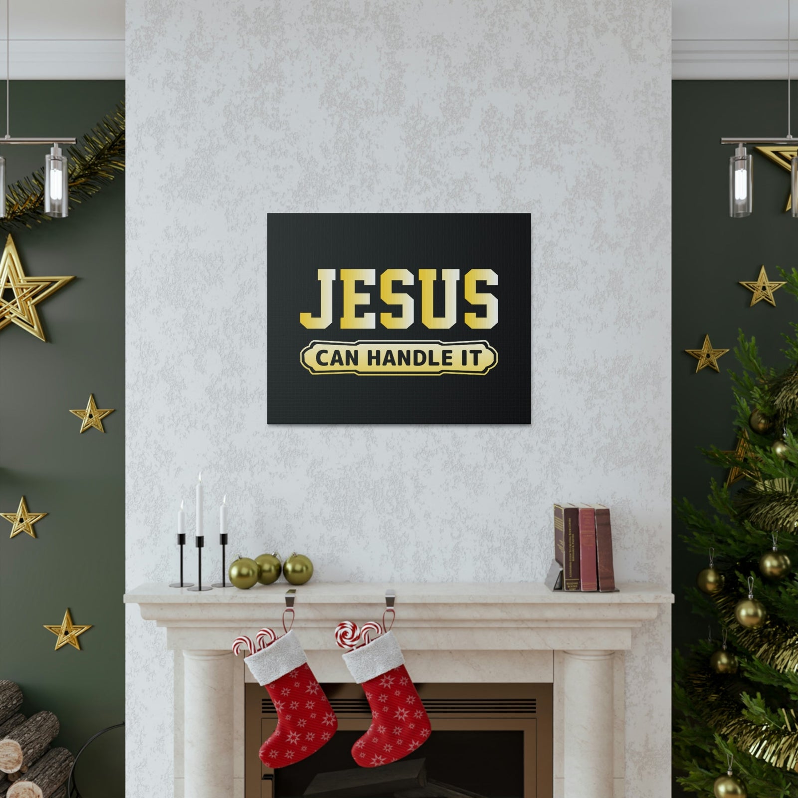 Scripture Walls Jesus Can Handle It John 16:33 Christian Wall Art Bible Verse Print Ready to Hanga Unframed-Express Your Love Gifts