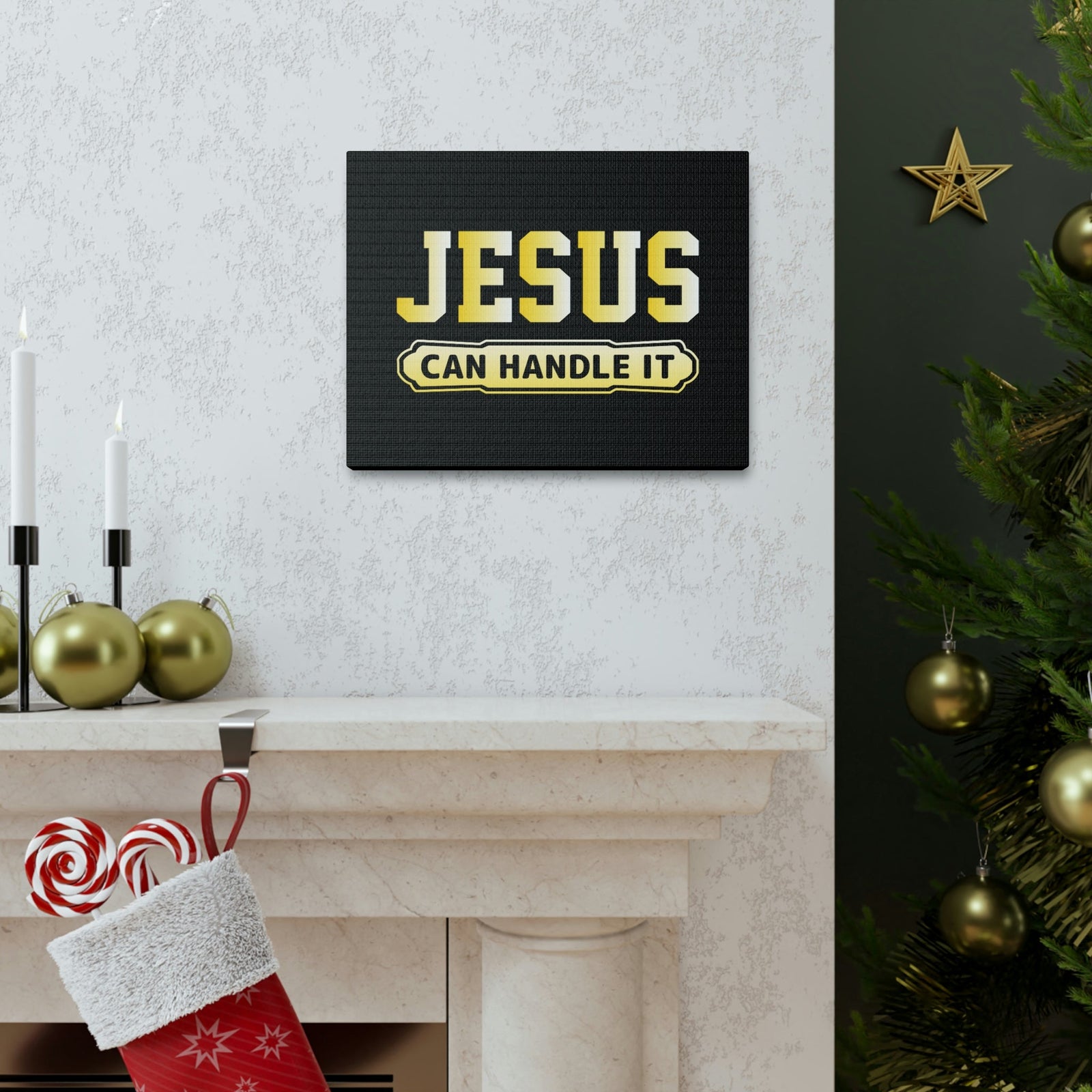 Scripture Walls Jesus Can Handle It John 16:33 Christian Wall Art Bible Verse Print Ready to Hanga Unframed-Express Your Love Gifts