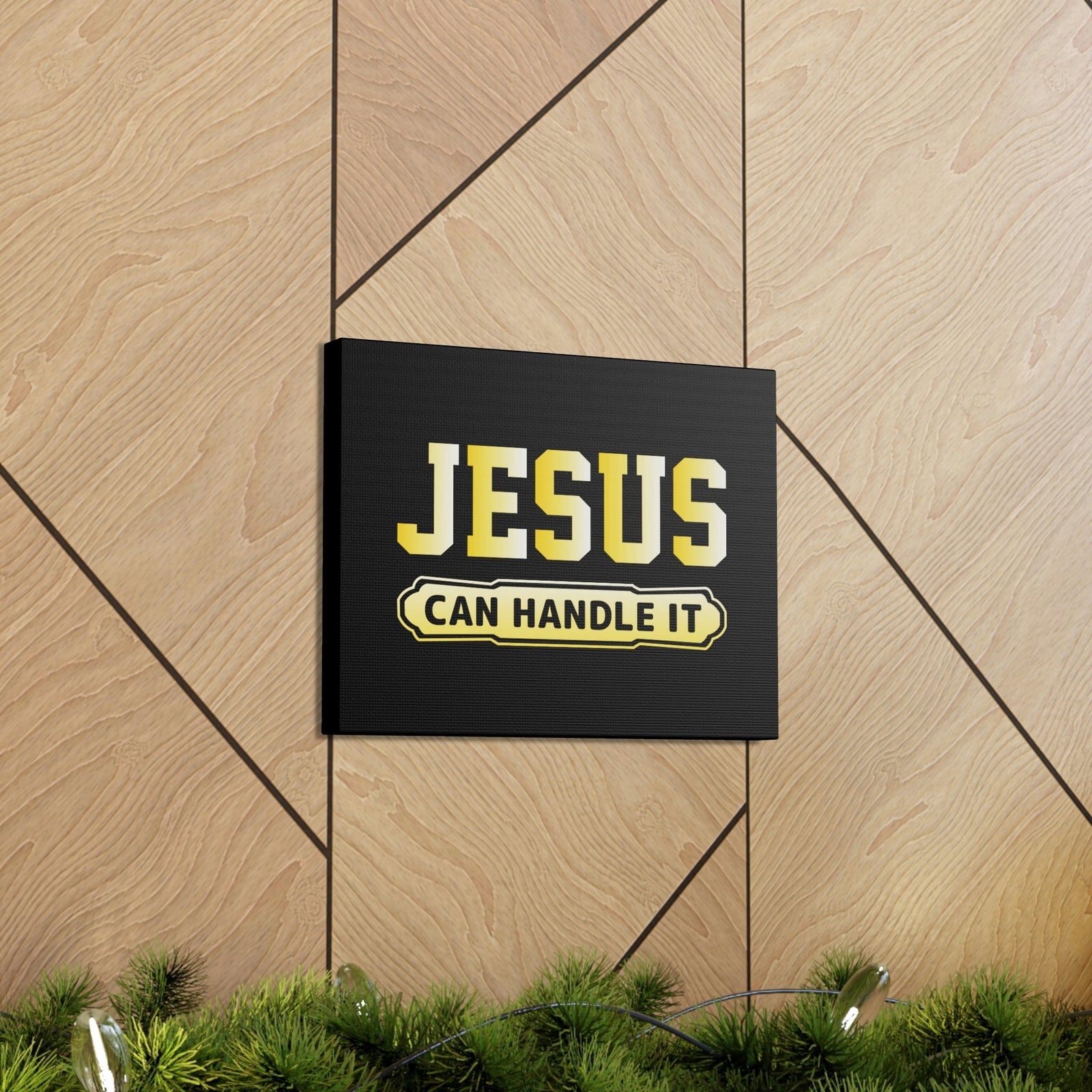Scripture Walls Jesus Can Handle It John 16:33 Christian Wall Art Bible Verse Print Ready to Hanga Unframed-Express Your Love Gifts