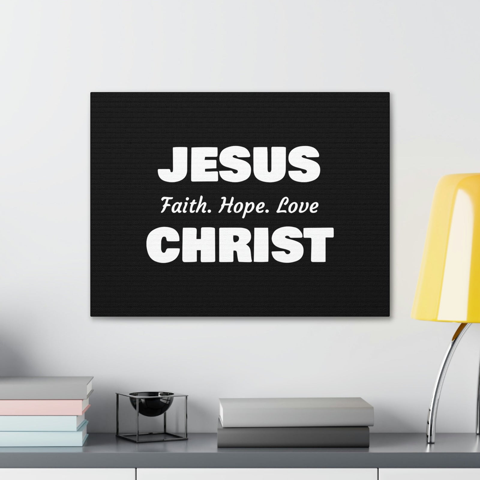 Scripture Walls Jesus Christ, Faith, Hope, Love 1 Corinthians 13:13 Christian Wall Art Bible Verse Print Ready to Hang Unframed-Express Your Love Gifts