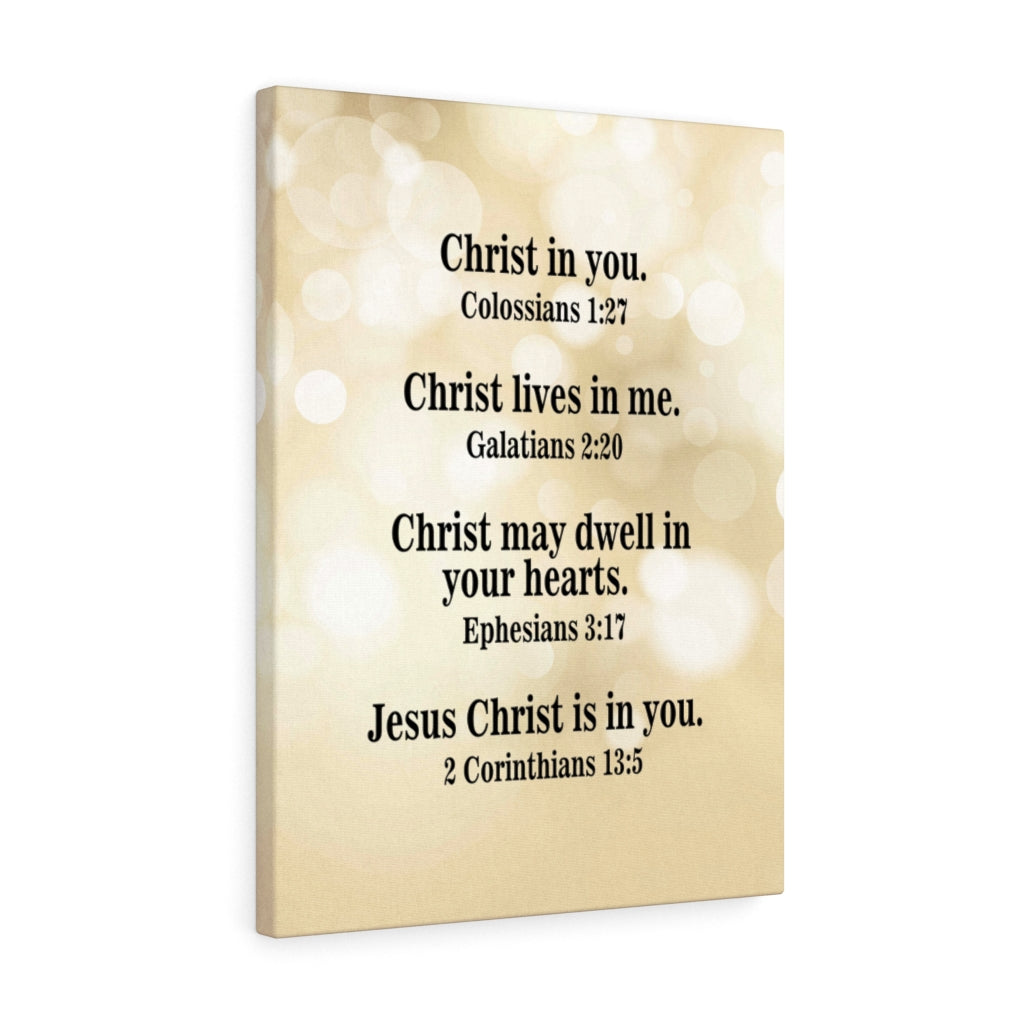 Scripture Walls Jesus Christ is in You Bible Verse Canvas Christian Wall Art Ready to Hang Unframed-Express Your Love Gifts