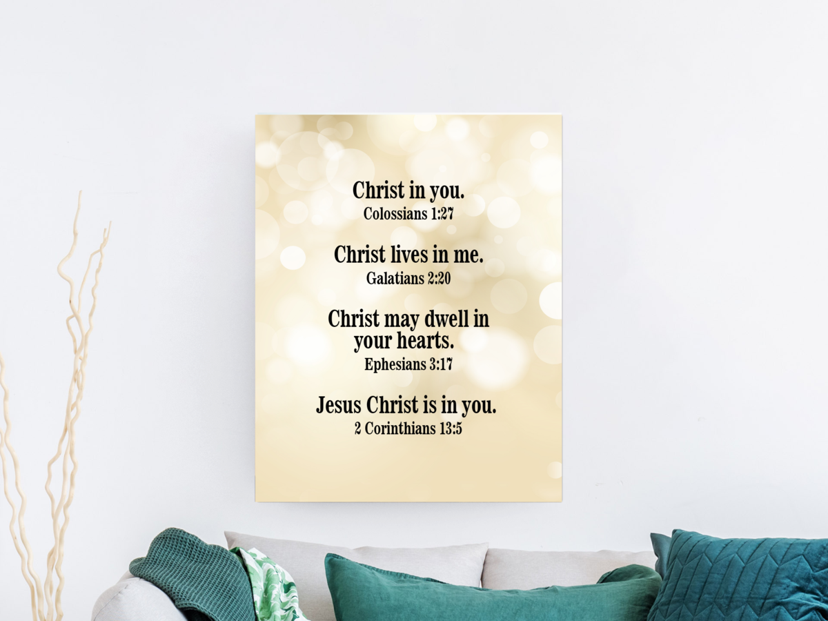Scripture Walls Jesus Christ is in You Bible Verse Canvas Christian Wall Art Ready to Hang Unframed-Express Your Love Gifts