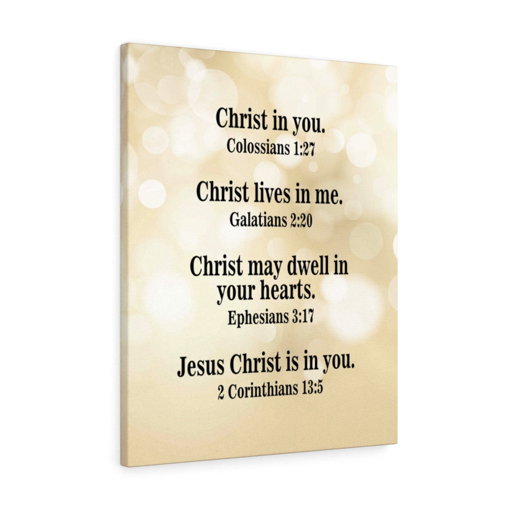 Scripture Walls Jesus Christ is in You Bible Verse Canvas Christian Wall Art Ready to Hang Unframed-Express Your Love Gifts