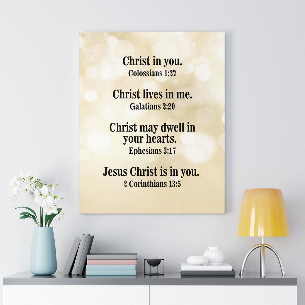 Scripture Walls Jesus Christ is in You Bible Verse Canvas Christian Wall Art Ready to Hang Unframed-Express Your Love Gifts