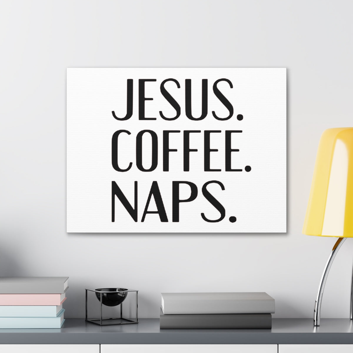 Scripture Walls Jesus Coffee Naps Romans 10:9 Christian Wall Art Print Ready to Hang Unframed-Express Your Love Gifts