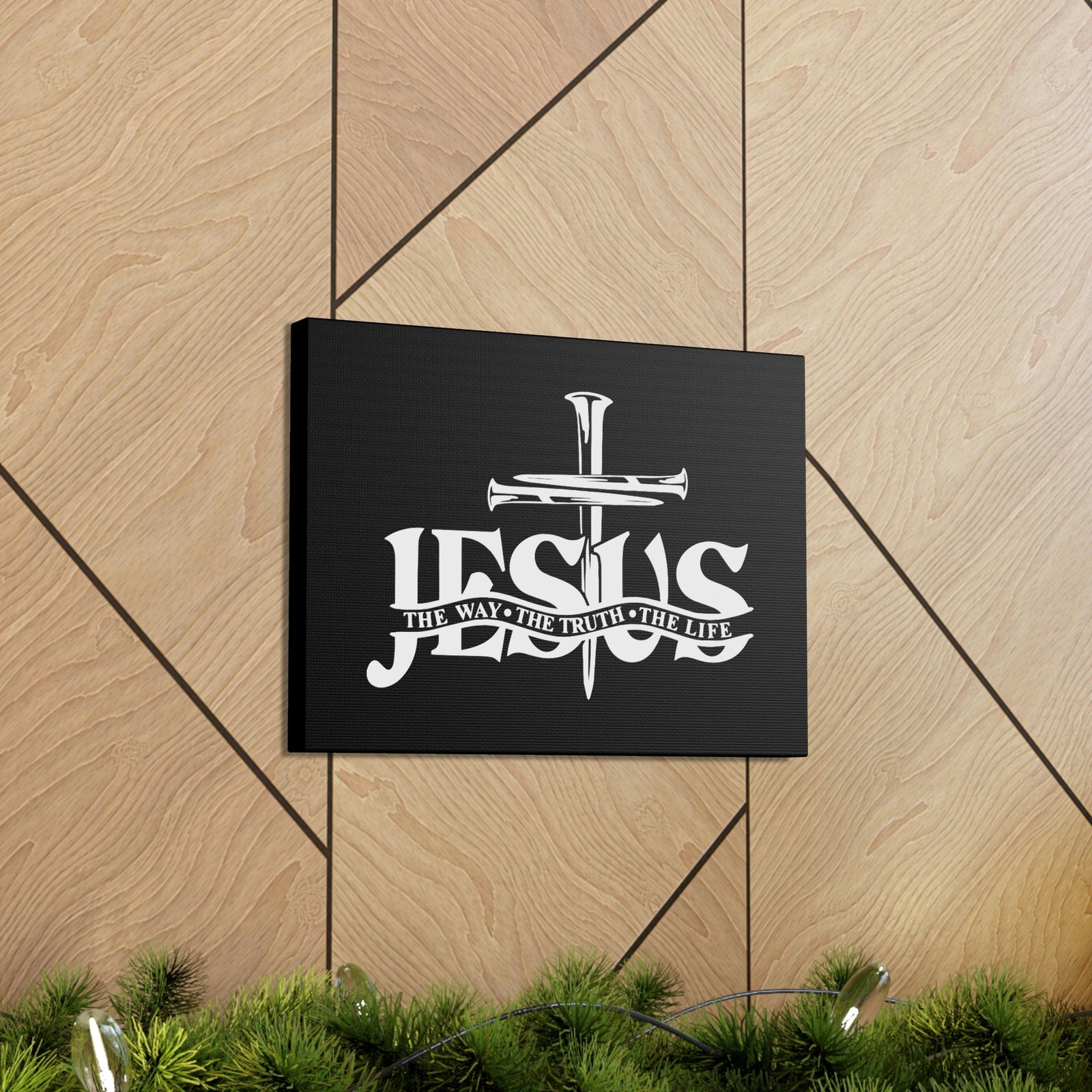 Scripture Walls Jesus Cross The Way John 14:6 Christian Wall Art Bible Verse Print Ready to Hang Unframed-Express Your Love Gifts