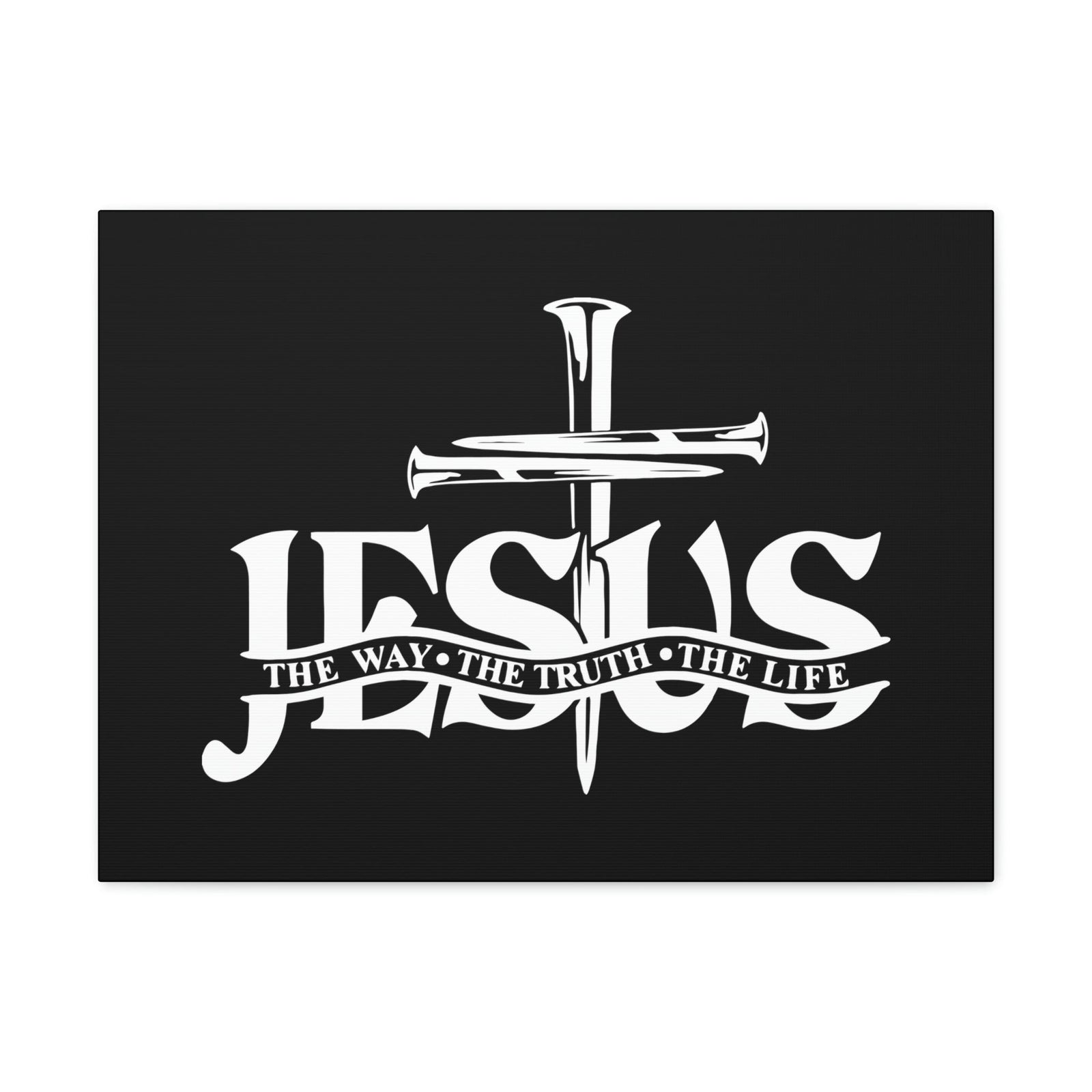 Scripture Walls Jesus Cross The Way John 14:6 Christian Wall Art Bible Verse Print Ready to Hang Unframed-Express Your Love Gifts