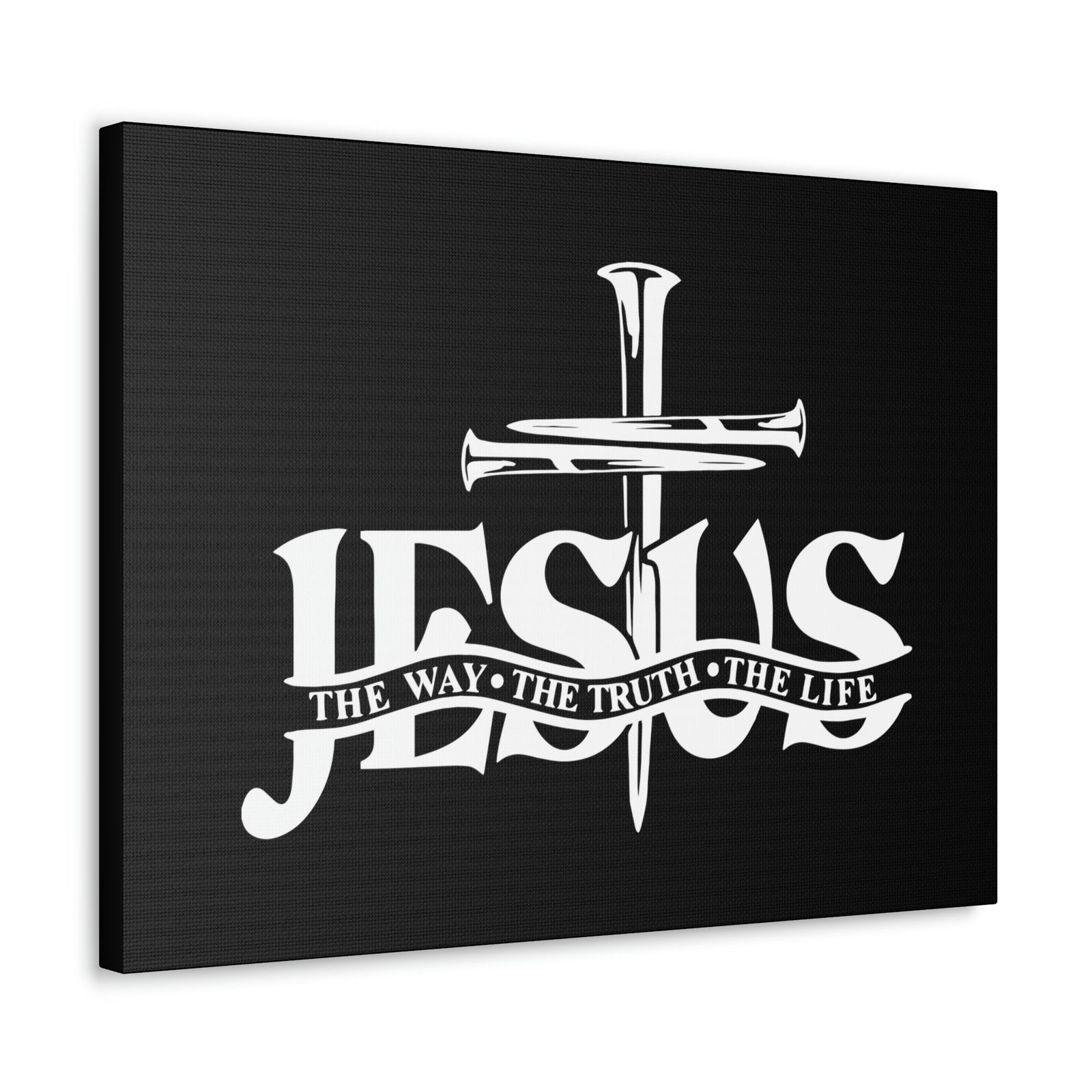 Scripture Walls Jesus Cross The Way John 14:6 Christian Wall Art Bible Verse Print Ready to Hang Unframed-Express Your Love Gifts