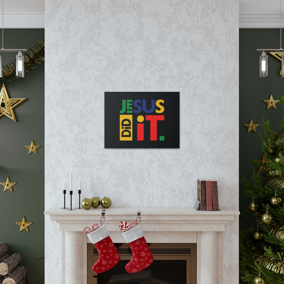 Scripture Walls Jesus Did It Acts 4:10-12 KJV Christian Wall Art Bible Verse Print Ready to Hang Unframed-Express Your Love Gifts