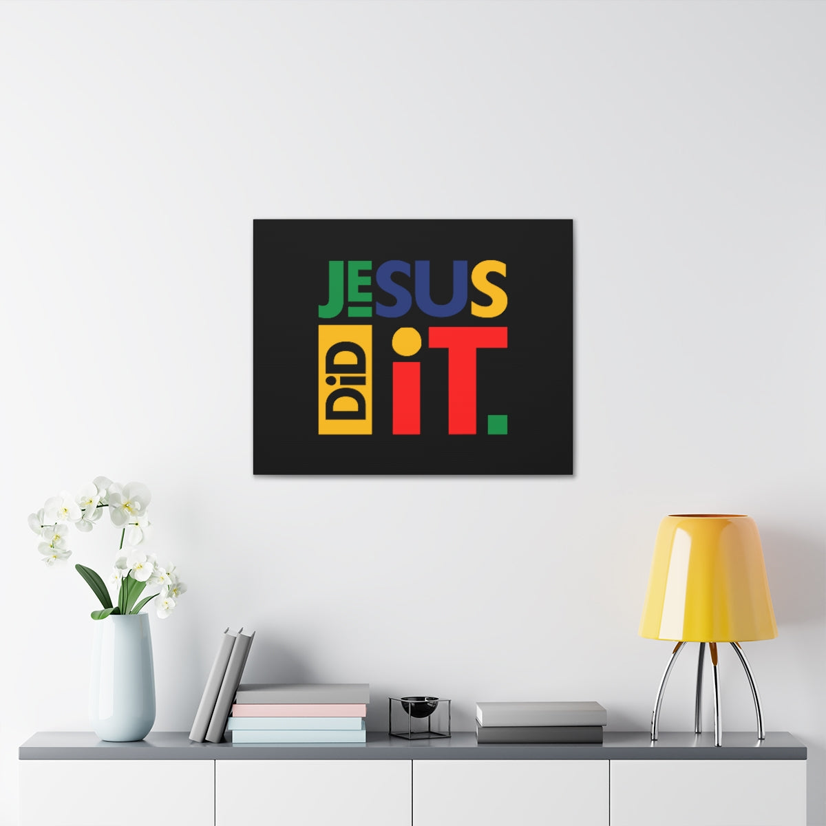 Scripture Walls Jesus Did It Acts 4:10-12 KJV Christian Wall Art Bible Verse Print Ready to Hang Unframed-Express Your Love Gifts