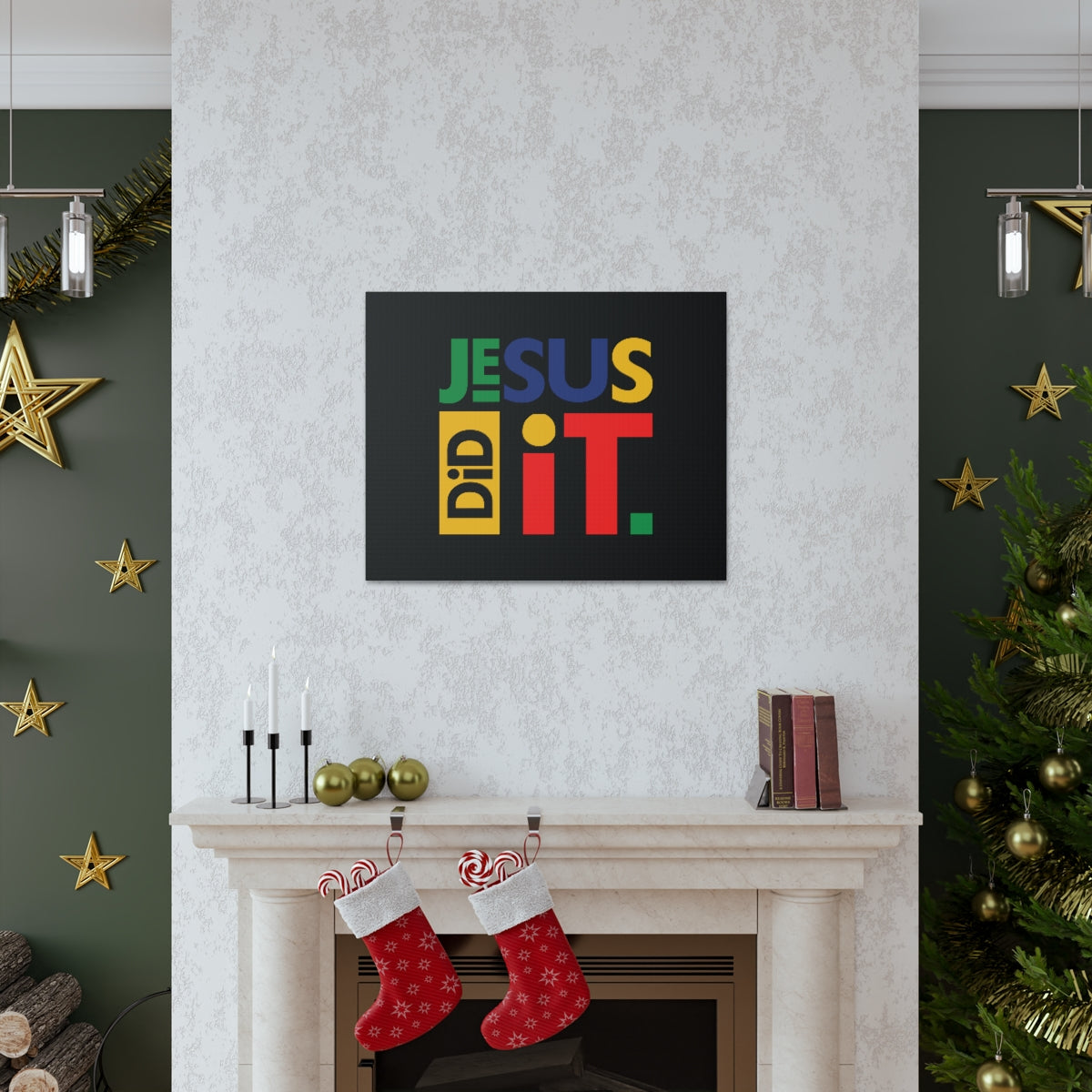 Scripture Walls Jesus Did It Acts 4:10-12 KJV Christian Wall Art Bible Verse Print Ready to Hang Unframed-Express Your Love Gifts