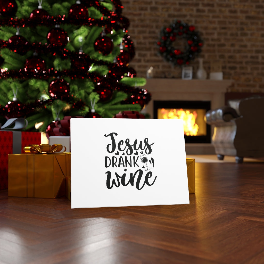 Scripture Walls Jesus Drank Wine Hearts Bible Verse Canvas Christian Wall Art Ready to Hang Unframed-Express Your Love Gifts