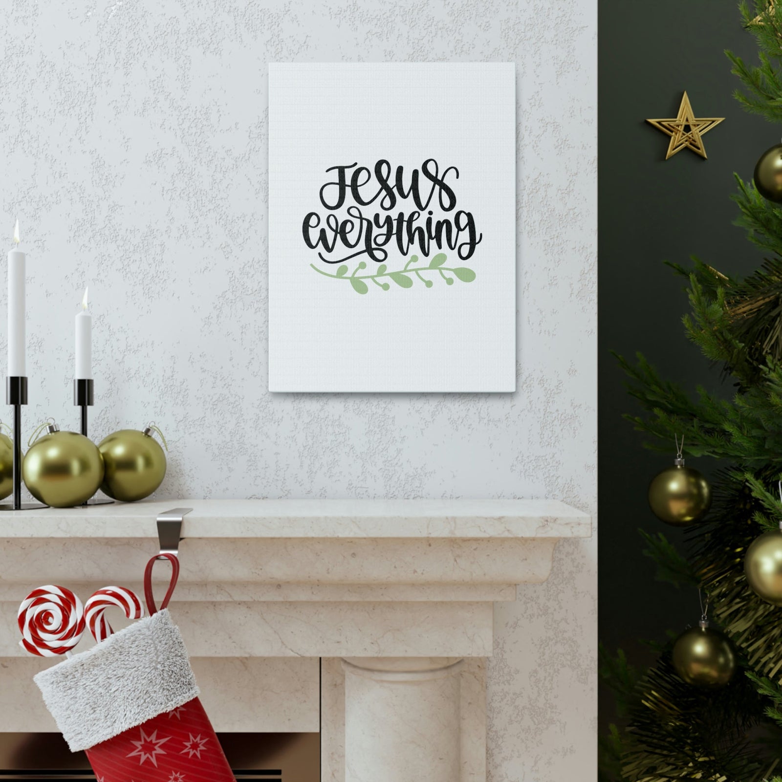 Scripture Walls Jesus Everything Psalm 73:25-26 Christian Wall Art Bible Verse Print Ready to Hang Unframed-Express Your Love Gifts