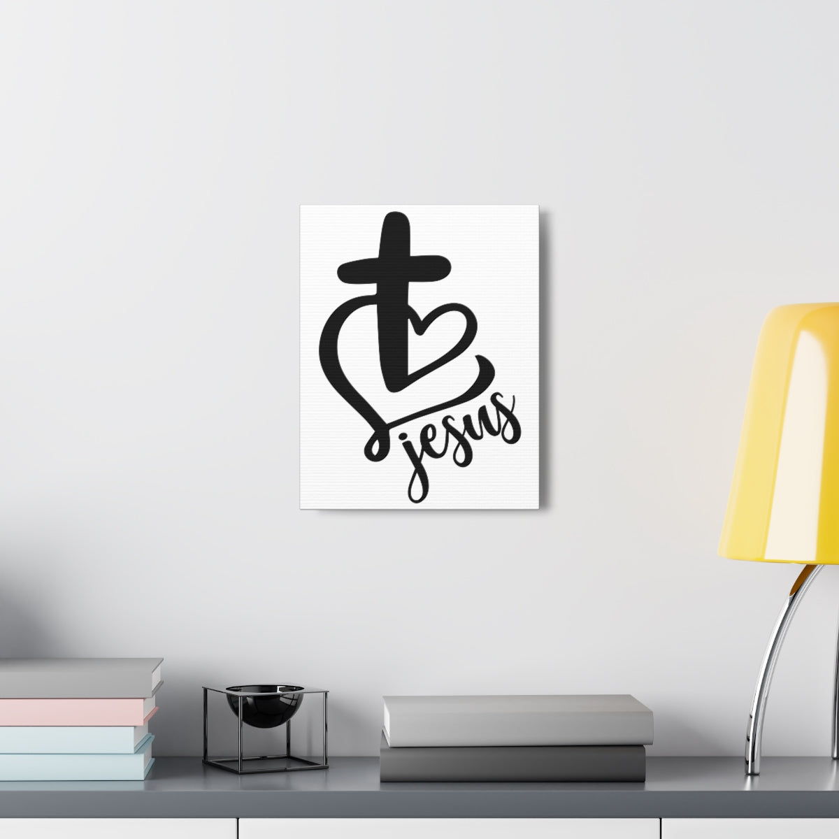 Scripture Walls Jesus Heart And Cross John 3:16 Christian Wall Art Print Ready to Hang Unframed-Express Your Love Gifts