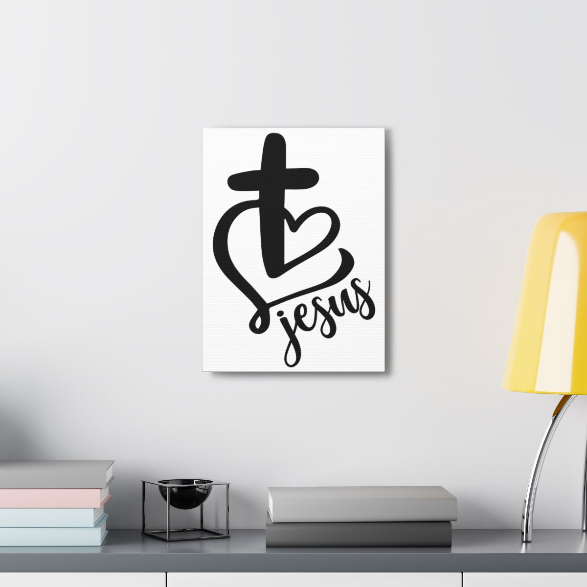 Scripture Walls Jesus Heart And Cross John 3:16 Christian Wall Art Print Ready to Hang Unframed-Express Your Love Gifts