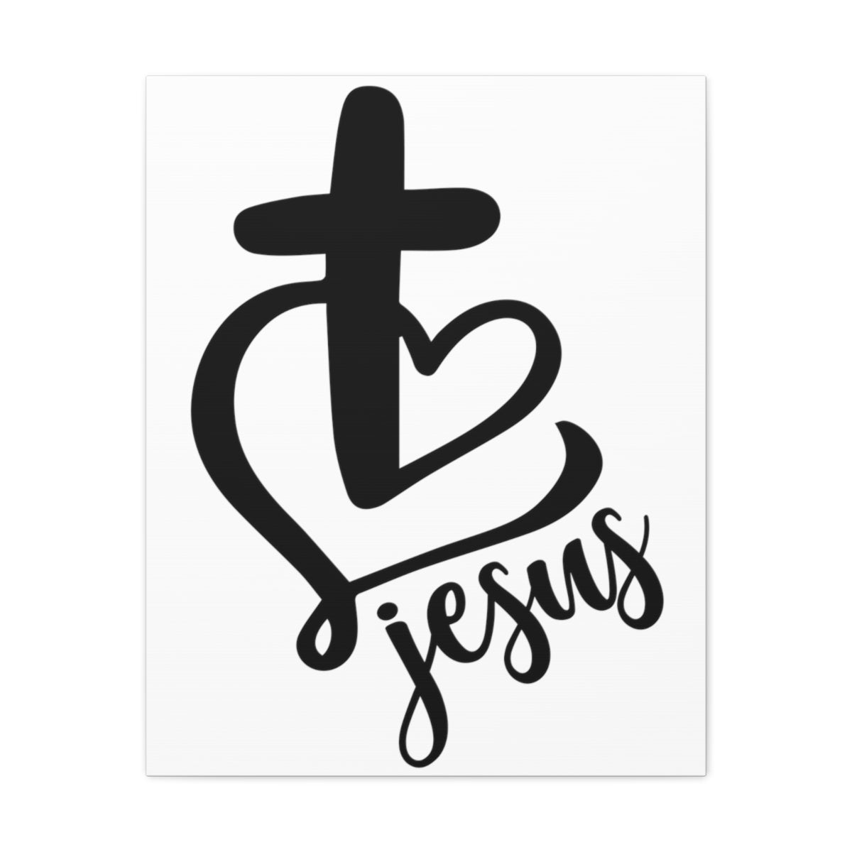 Scripture Walls Jesus Heart And Cross John 3:16 Christian Wall Art Print Ready to Hang Unframed-Express Your Love Gifts