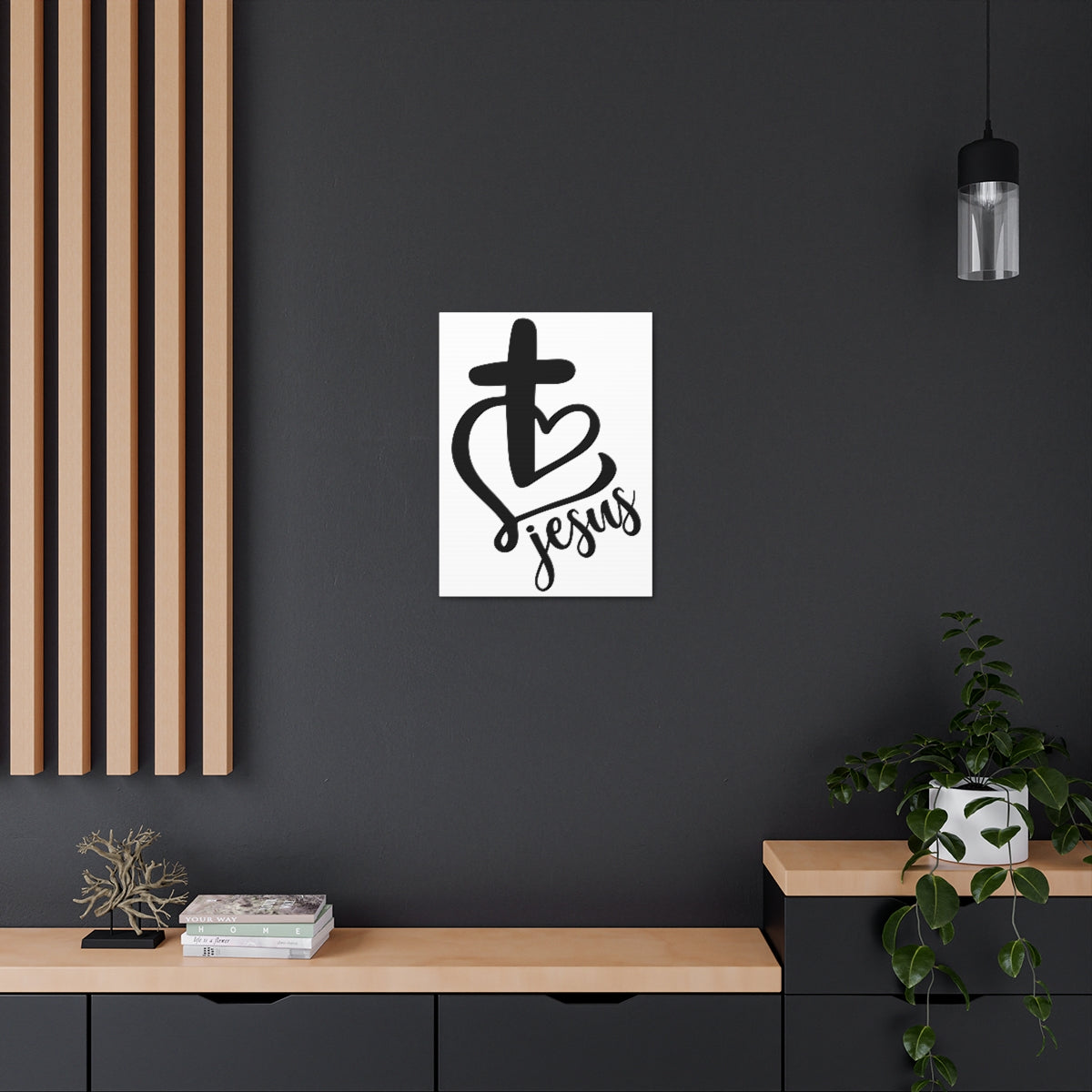 Scripture Walls Jesus Heart And Cross John 3:16 Christian Wall Art Print Ready to Hang Unframed-Express Your Love Gifts