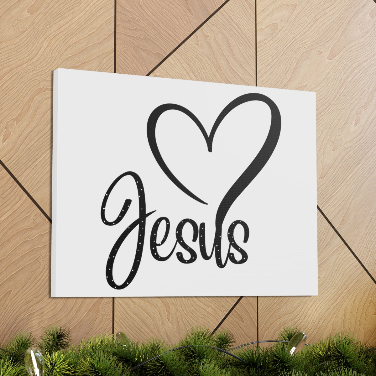Scripture Walls Jesus Heart John 3:16 KJV Christian Wall Art Print Ready to Hang Unframed-Express Your Love Gifts