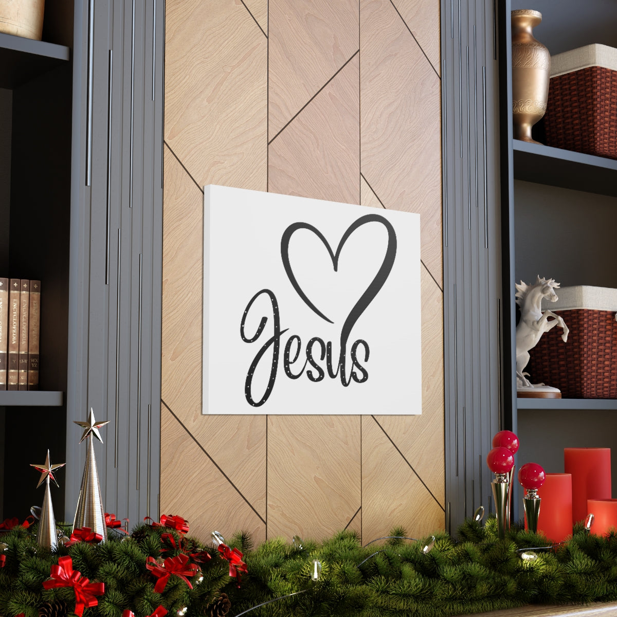 Scripture Walls Jesus Heart John 3:16 KJV Christian Wall Art Print Ready to Hang Unframed-Express Your Love Gifts