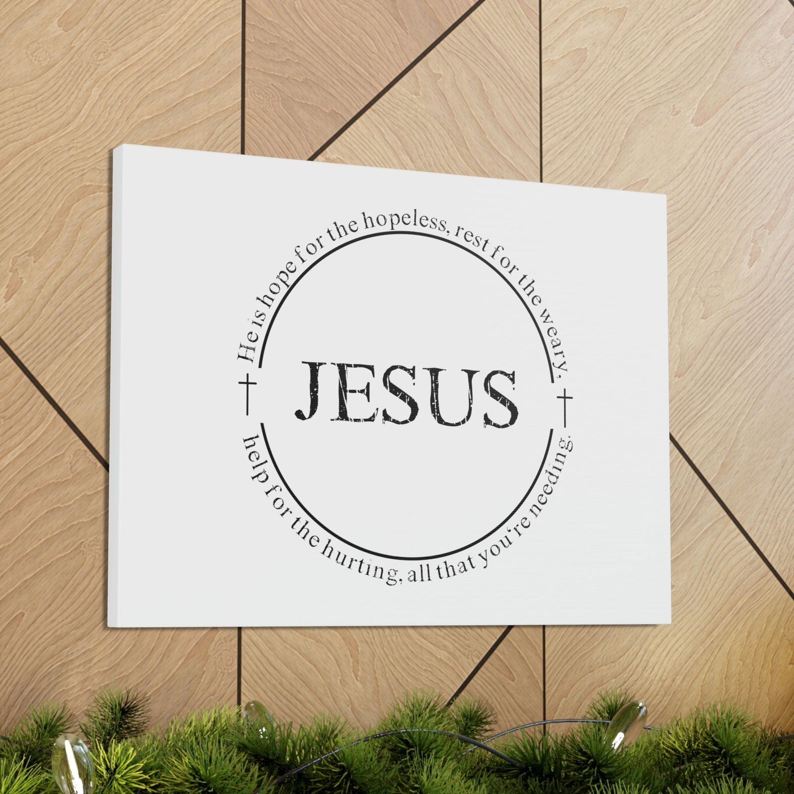 Scripture Walls Jesus, Help For The Hurting Hebrews 13:8 Christian Wall Art Bible Verse Print Ready to Hang Unframed-Express Your Love Gifts