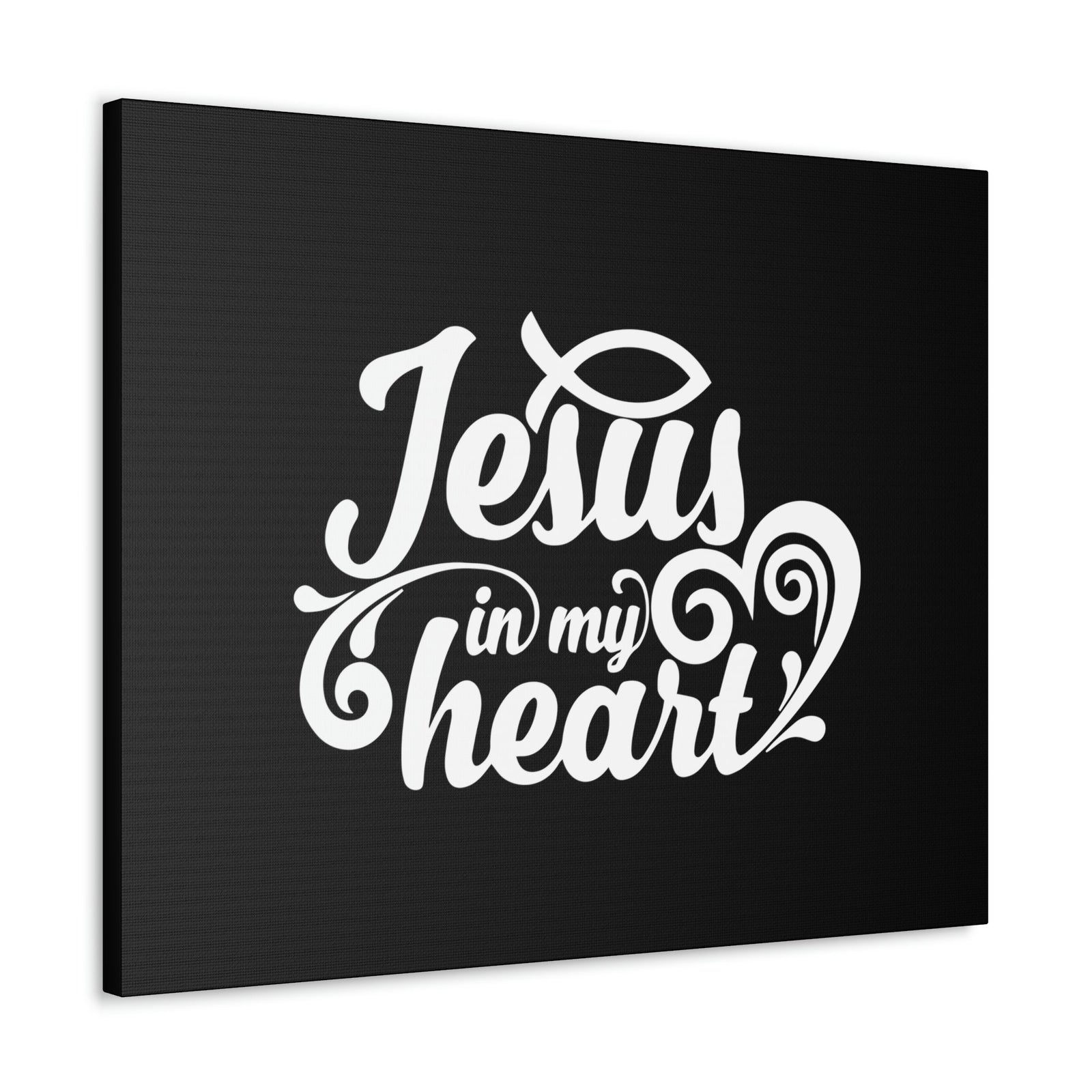 Scripture Walls Jesus In My Heart Ephesians 3:17 Fish Christian Wall Art Bible Verse Print Ready to Hang Unframed-Express Your Love Gifts