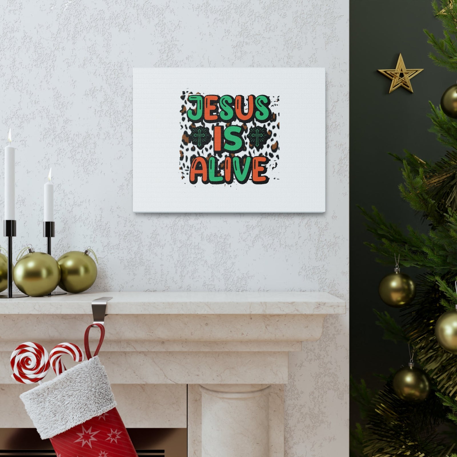 Scripture Walls Jesus Is Alive 1 Peter 3:18 Christian Wall Art Bible Verse Print Ready to Hang Unframed-Express Your Love Gifts