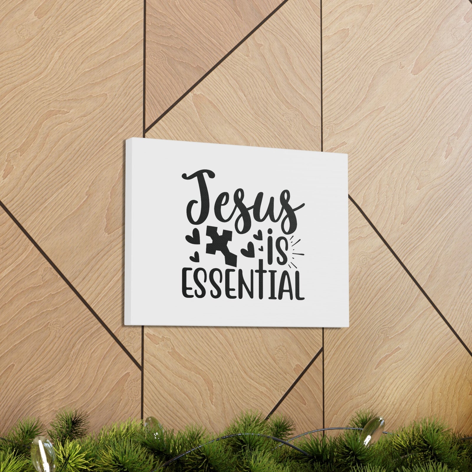 Scripture Walls Jesus Is Essential John 14:6 Cross Christian Wall Art Bible Verse Print Ready to Hang Unframed-Express Your Love Gifts