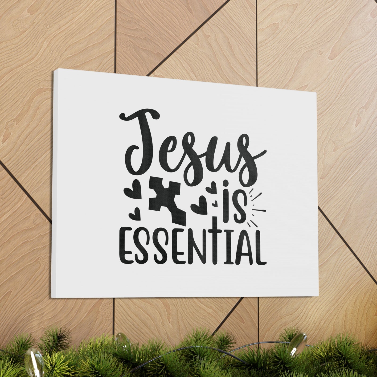 Scripture Walls Jesus Is Essential John 14:6 Cross Christian Wall Art Bible Verse Print Ready to Hang Unframed-Express Your Love Gifts