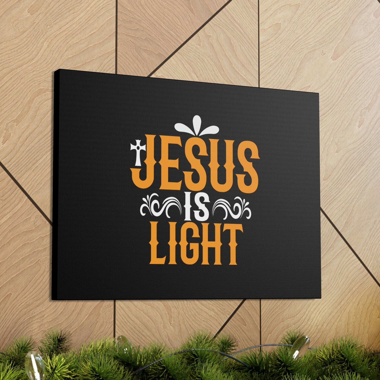 Scripture Walls Jesus is Light John 8:12 Canvas Christian Wall Art Ready to Hang Unframed-Express Your Love Gifts