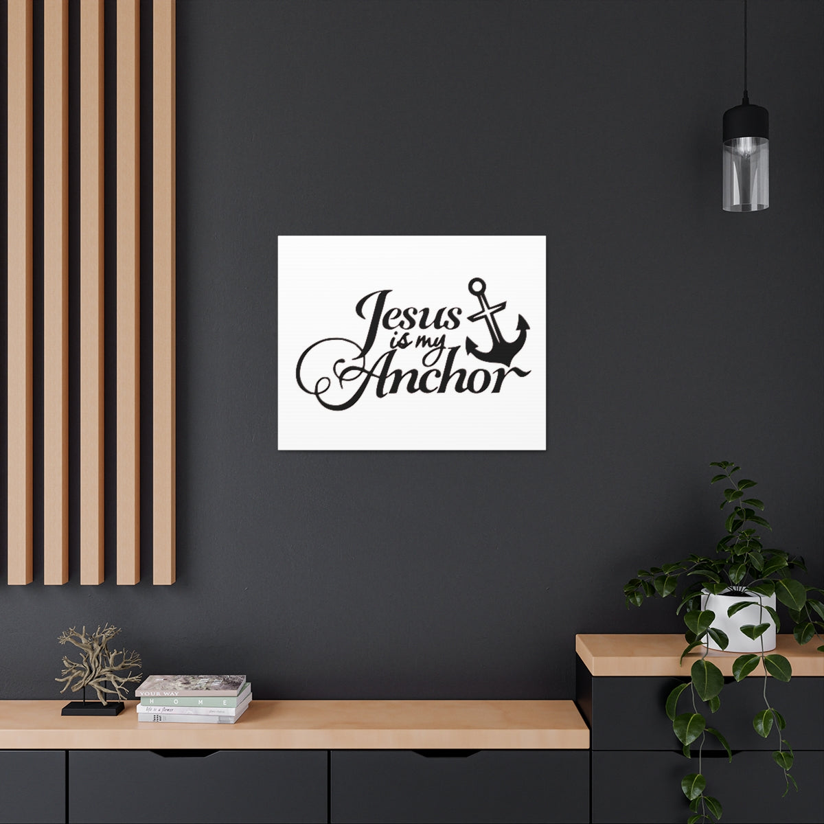 Scripture Walls Jesus Is My Anchor 1 John 5:4-5 Christian Wall Art Print Ready to Hang Unframed-Express Your Love Gifts