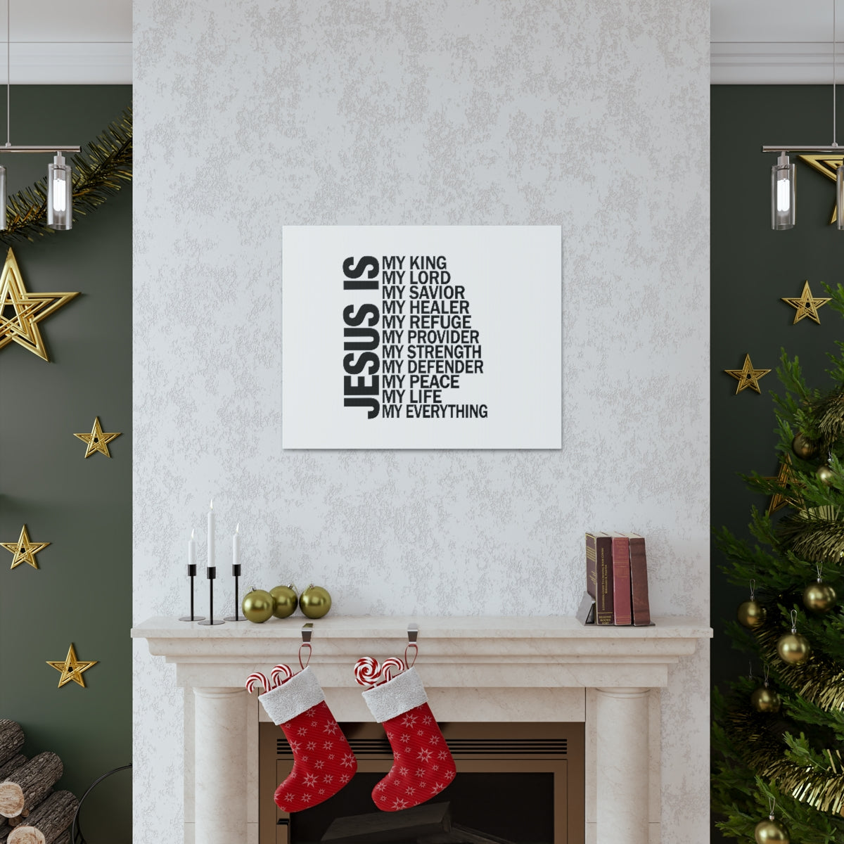 Scripture Walls Jesus Is My Everything Ephesians 4:6 Christian Wall Art Bible Verse Print Ready to Hang Unframed-Express Your Love Gifts