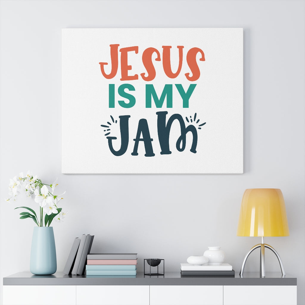 Scripture Walls Jesus Is My Jam Bible Verse Canvas Christian Wall Art Ready to Hang Unframed-Express Your Love Gifts