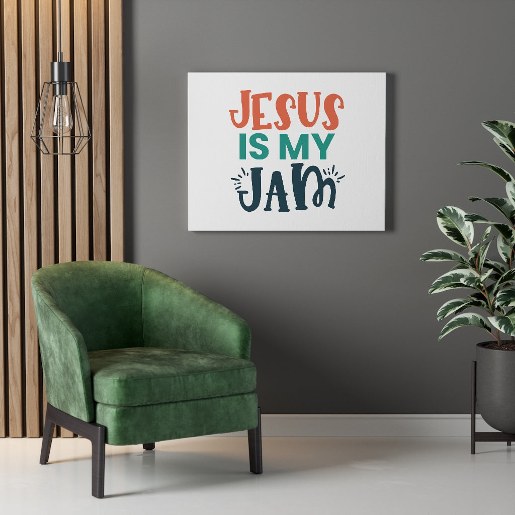 Scripture Walls Jesus Is My Jam Bible Verse Canvas Christian Wall Art Ready to Hang Unframed-Express Your Love Gifts