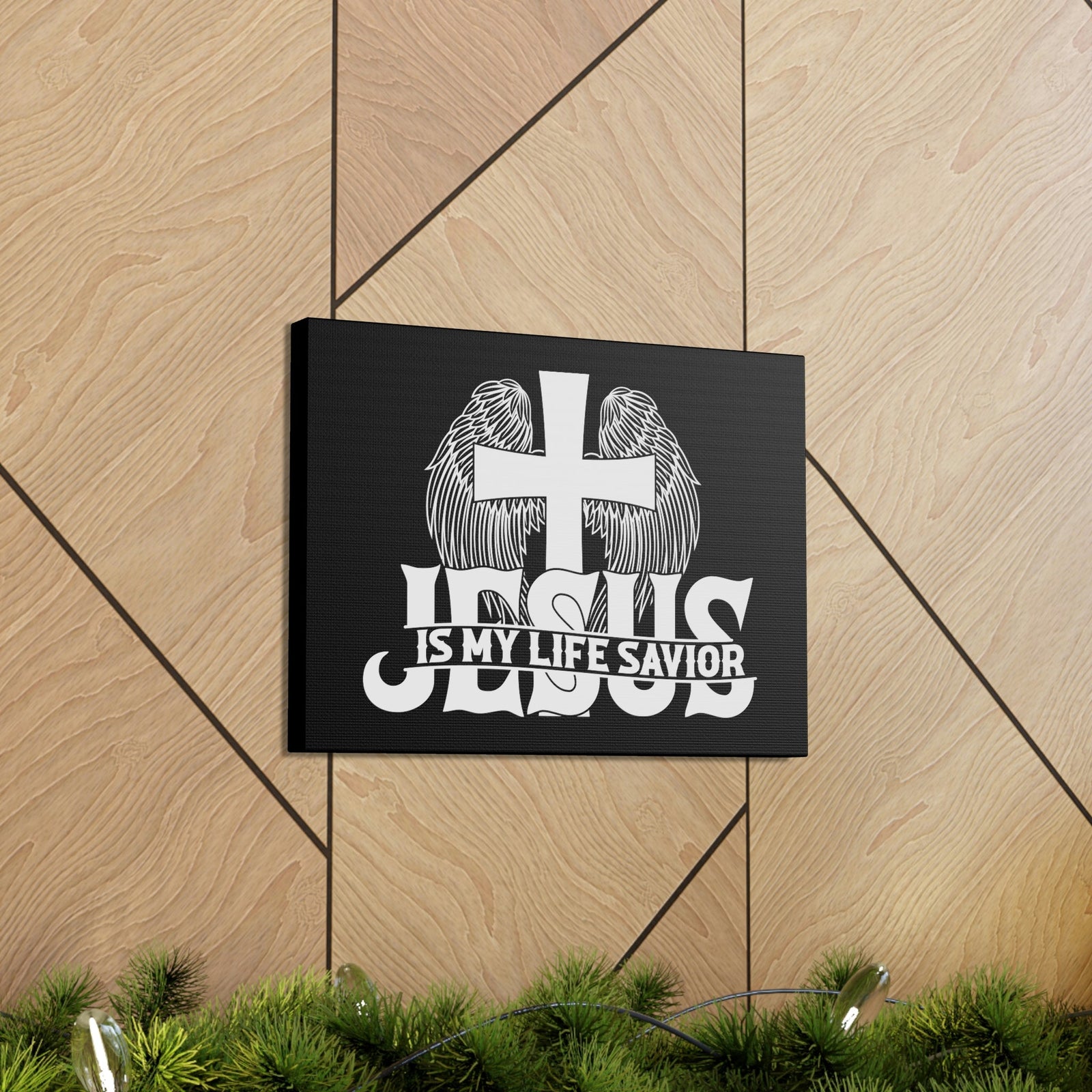 Scripture Walls Jesus Is My Life Savior John 3:16 Christian Wall Art Bible Verse Print Ready to Hang Unframed-Express Your Love Gifts