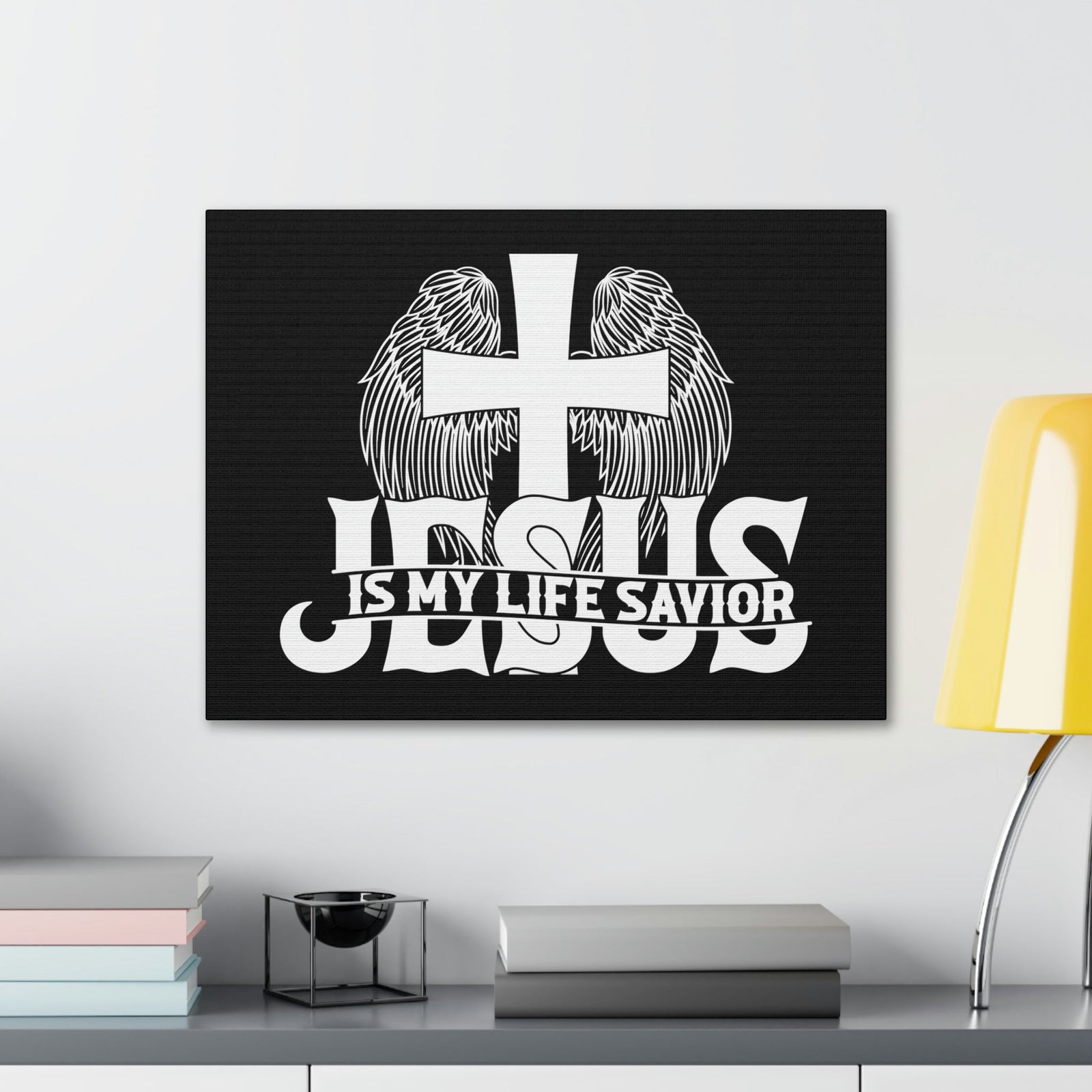 Scripture Walls Jesus Is My Life Savior John 3:16 Christian Wall Art Bible Verse Print Ready to Hang Unframed-Express Your Love Gifts