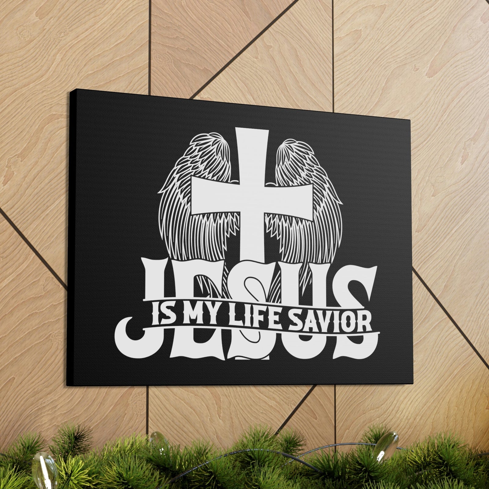 Scripture Walls Jesus Is My Life Savior John 3:16 Christian Wall Art Bible Verse Print Ready to Hang Unframed-Express Your Love Gifts