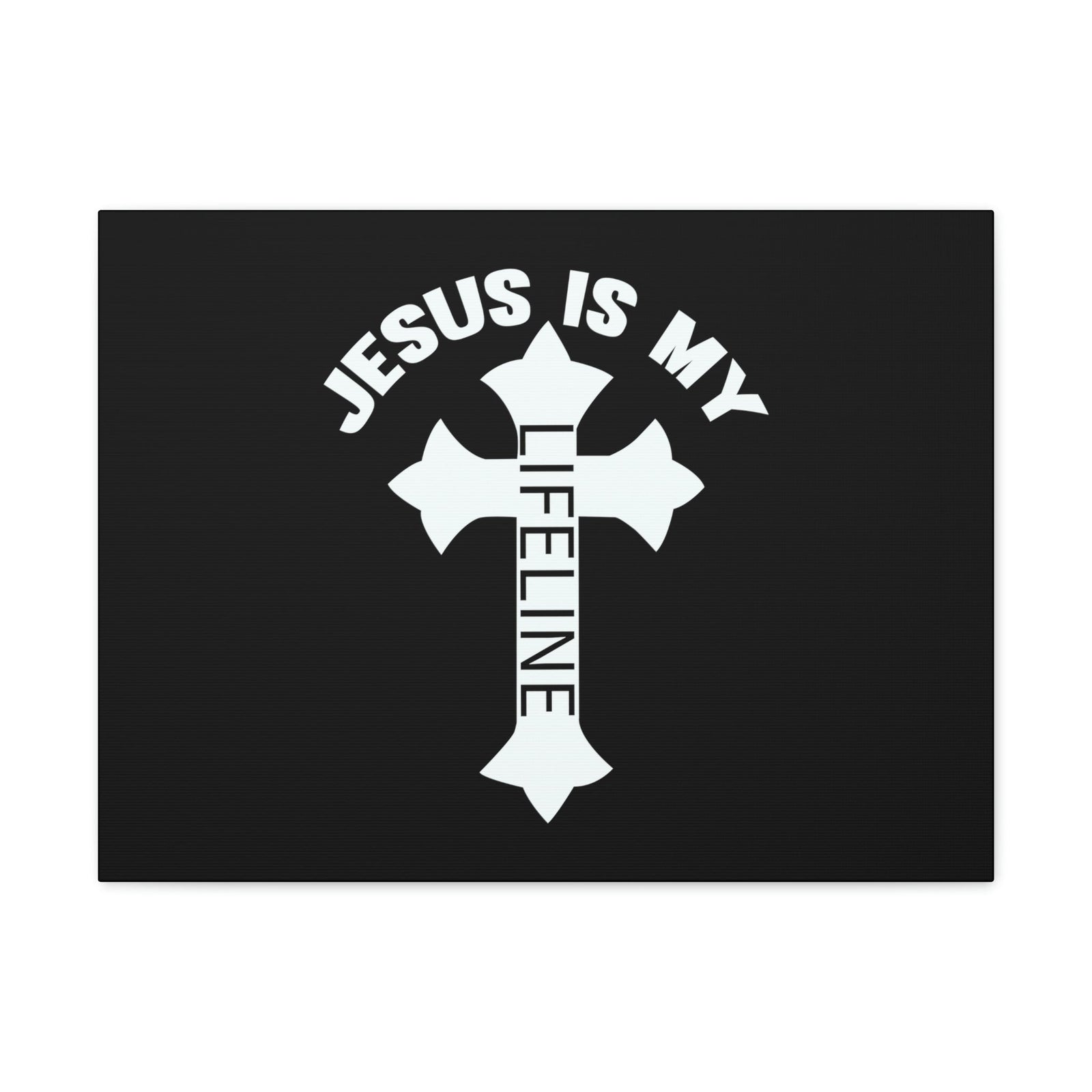 Scripture Walls Jesus Is My Lifeline John 14:6 Cross Christian Wall Art Bible Verse Print Ready to Hang Unframed-Express Your Love Gifts