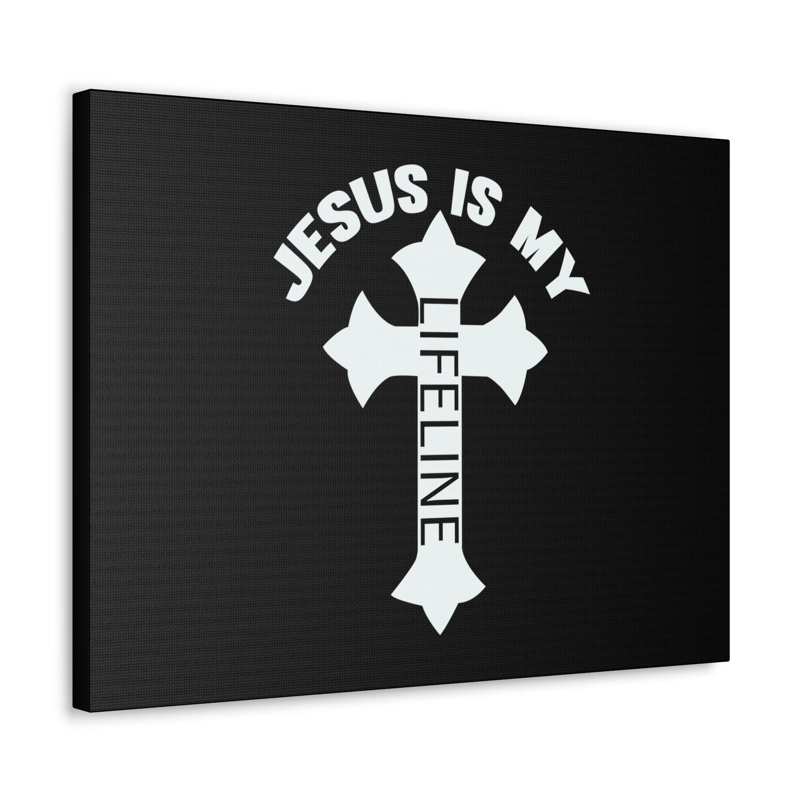 Scripture Walls Jesus Is My Lifeline John 14:6 Cross Christian Wall Art Bible Verse Print Ready to Hang Unframed-Express Your Love Gifts