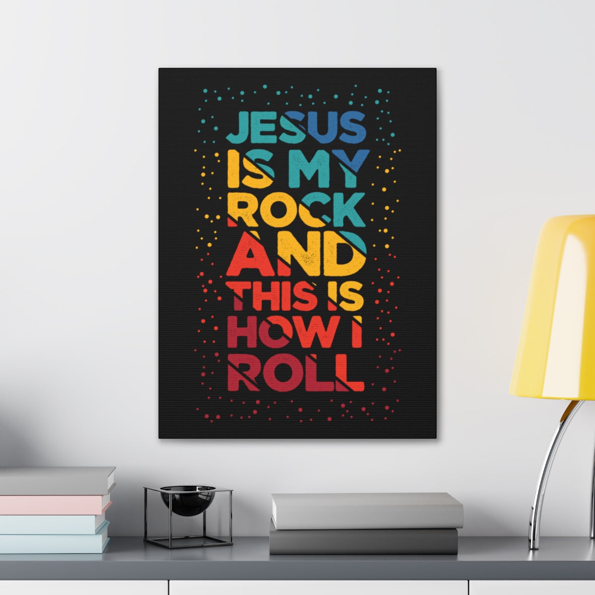 Scripture Walls Jesus Is My Rock John 3:16 Christian Wall Art Bible Verse Print Ready to Hang Unframed-Express Your Love Gifts