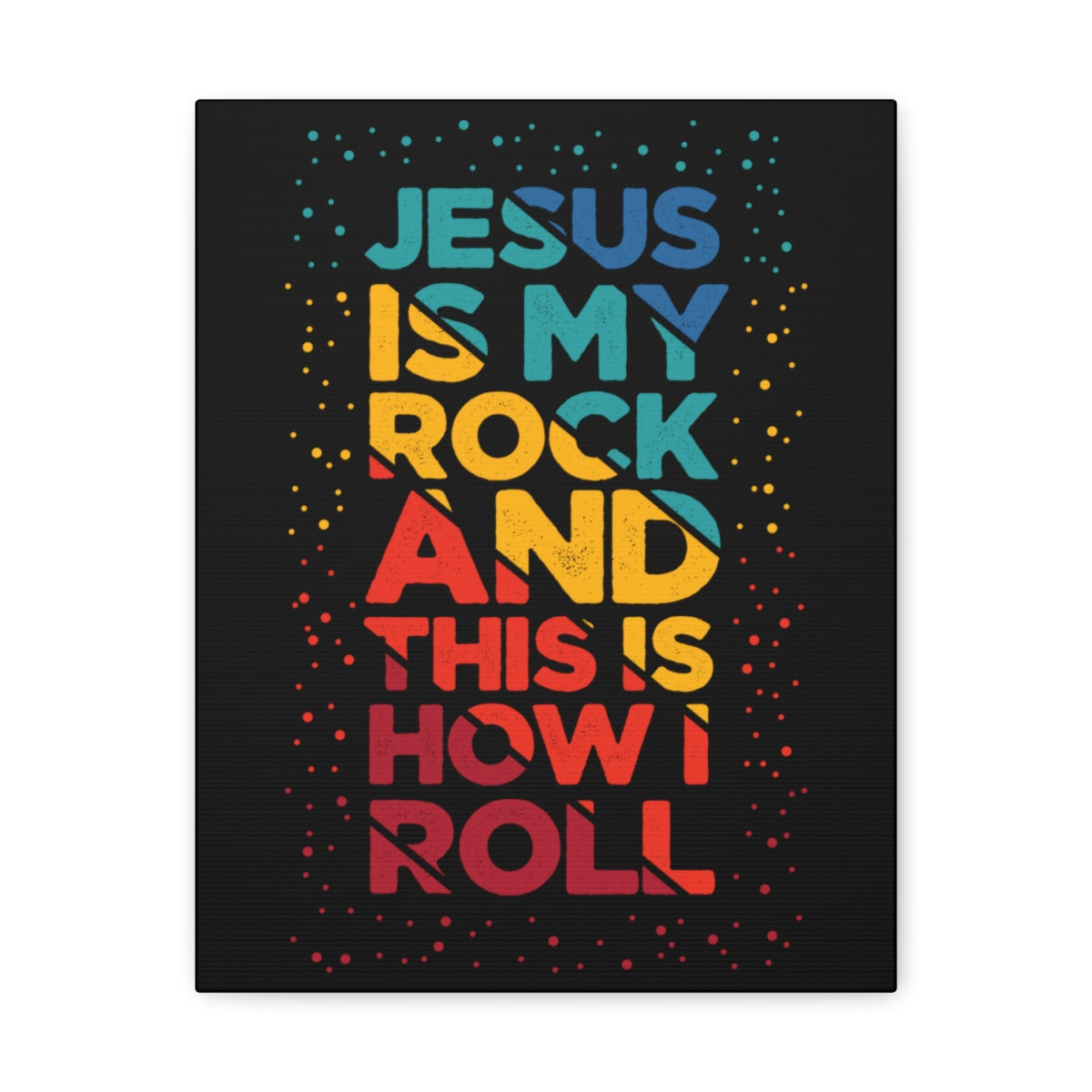 Scripture Walls Jesus Is My Rock John 3:16 Christian Wall Art Bible Verse Print Ready to Hang Unframed-Express Your Love Gifts
