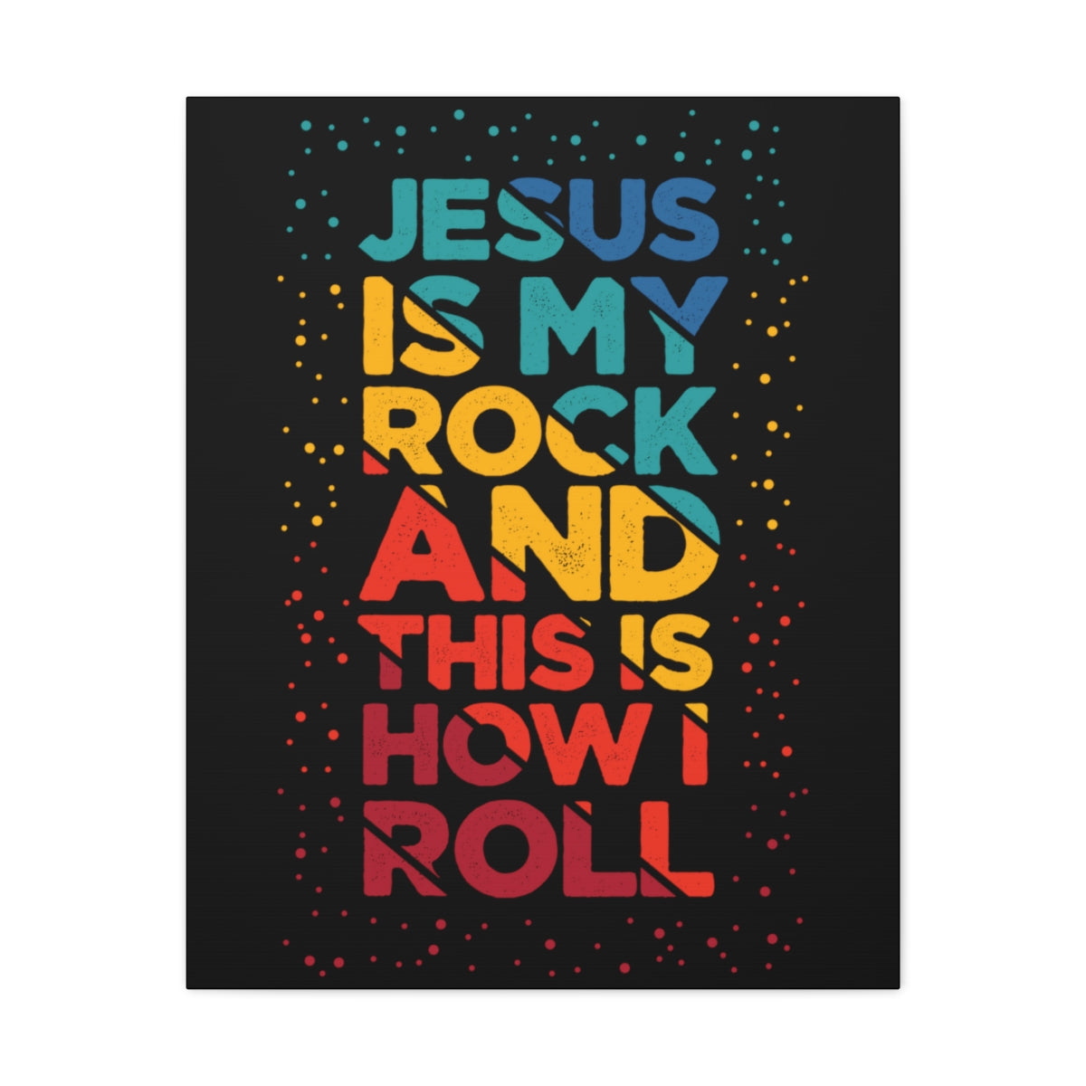 Scripture Walls Jesus Is My Rock John 3:16 Christian Wall Art Bible Verse Print Ready to Hang Unframed-Express Your Love Gifts