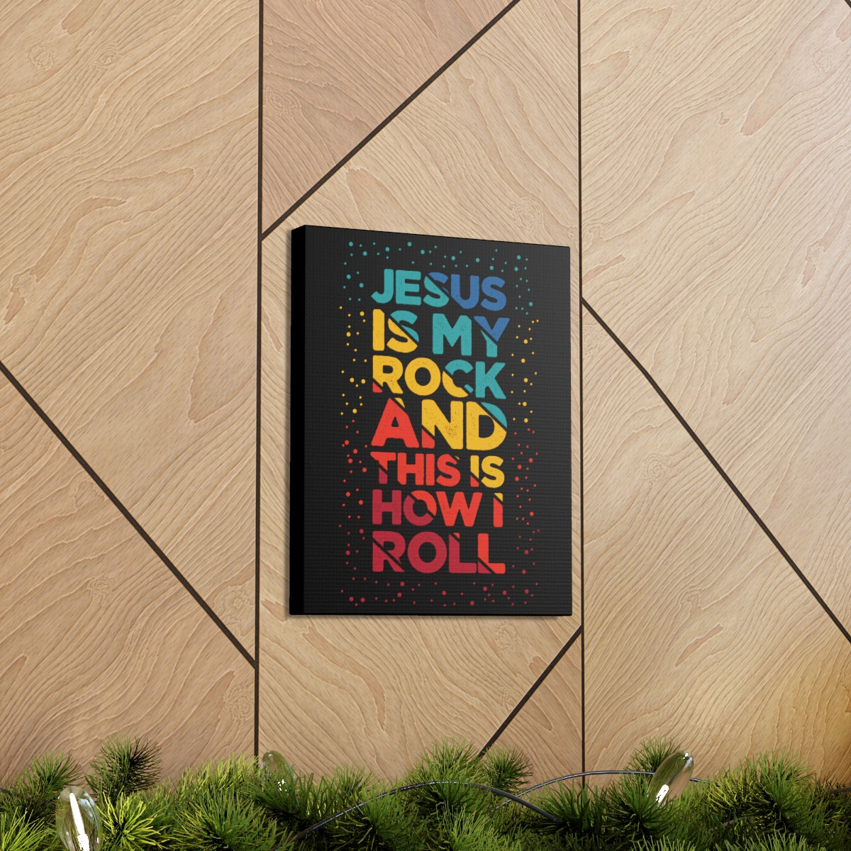 Scripture Walls Jesus Is My Rock John 3:16 Christian Wall Art Bible Verse Print Ready to Hang Unframed-Express Your Love Gifts