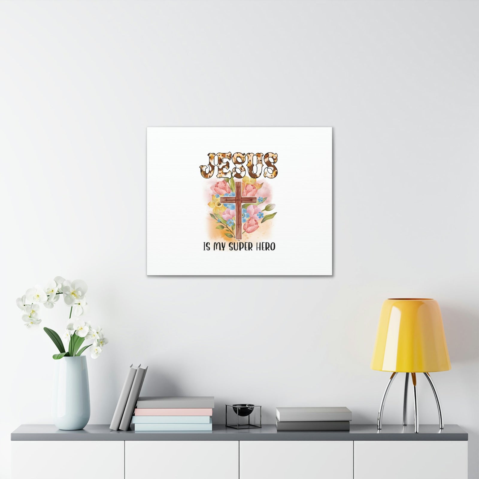 Scripture Walls Jesus Is My Super Hero John 3:17 Christian Wall Art Bible Verse Print Ready to Hang Unframed-Express Your Love Gifts