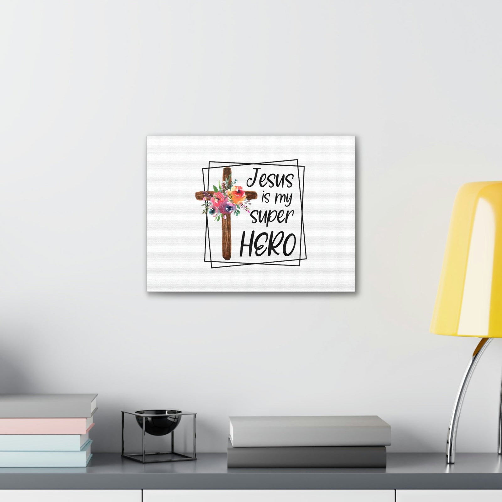Scripture Walls Jesus Is My Super Hero Luke 19:10 Christian Wall Art Bible Verse Print Ready to Hang Unframed-Express Your Love Gifts