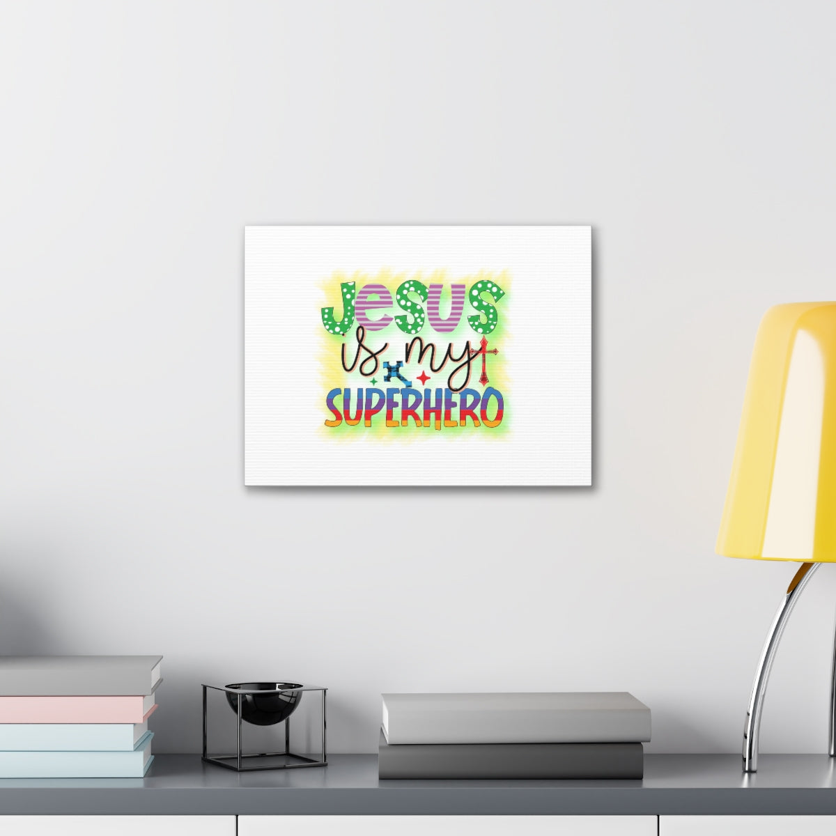 Scripture Walls Jesus Is My Superhero John 14:6 Christian Wall Art Bible Verse Print Ready to Hang Unframed-Express Your Love Gifts