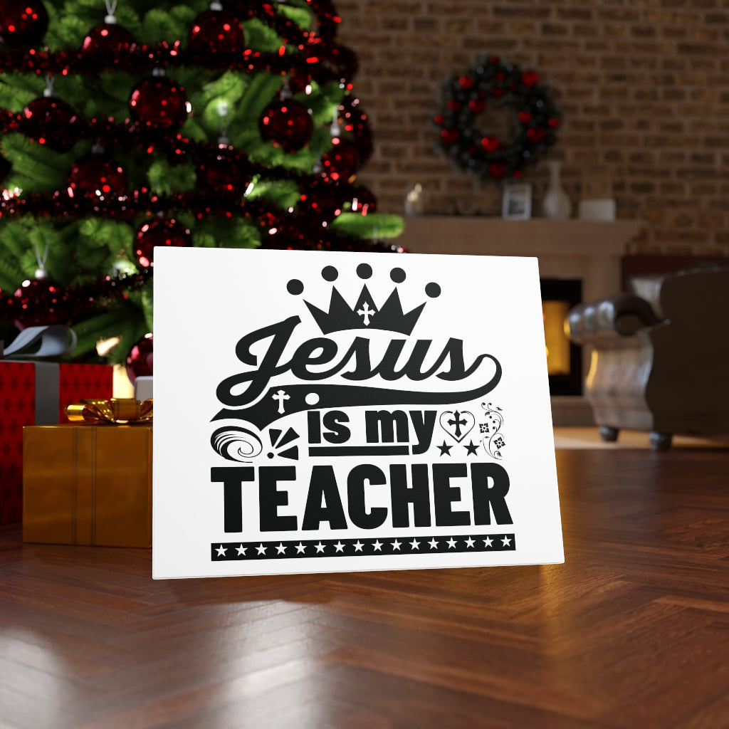 Scripture Walls Jesus Is My Teacher Bible Verse Canvas Christian Wall Art Ready to Hang Unframed-Express Your Love Gifts